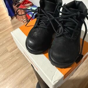 Timberland Kids Black Lace-Up Boots